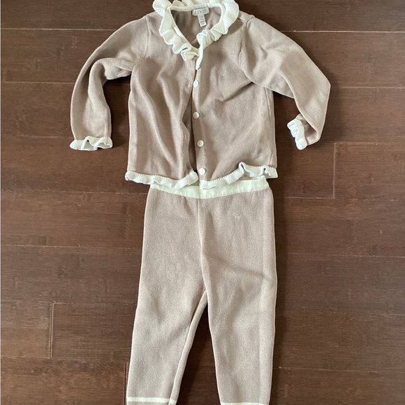 LIVLY Cream Ruffle Baby Matching Set - Picture 1 of 5